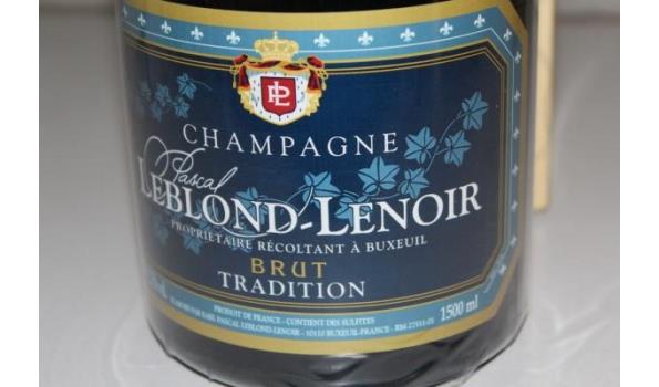 2 flessen à 1,5l champagne Leblond-Lenoir, Tradition